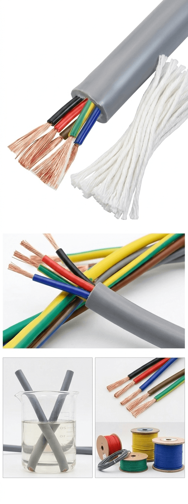 Компоненты кабеля: жилы из бескислородной меди OFC, изоляция